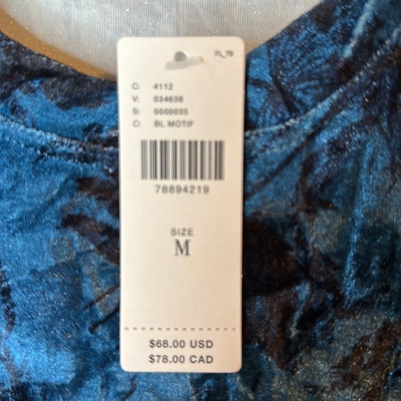 NWT Pilcro Velveteen Racerback Tank Size Medium - Picture 9 of 14